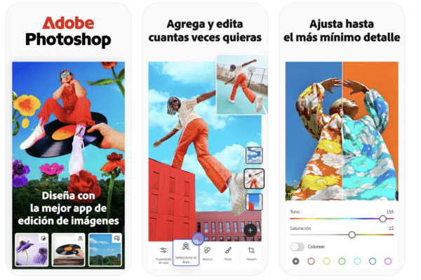 Funciones de Adobe Photoshop en iphone